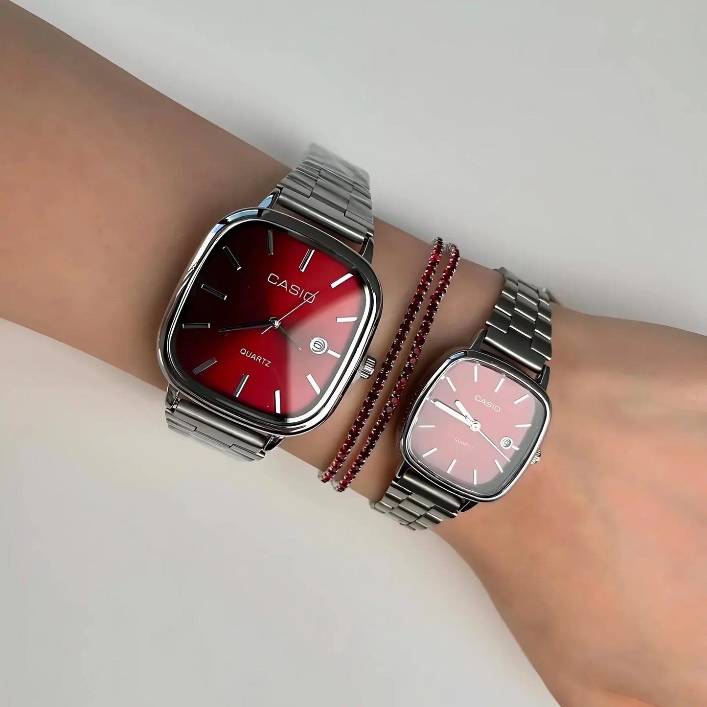 Casio Vintage Metal Kordonlu Şık Su Geçirmez Unisex Kol Saati - Çeşitli Renkler