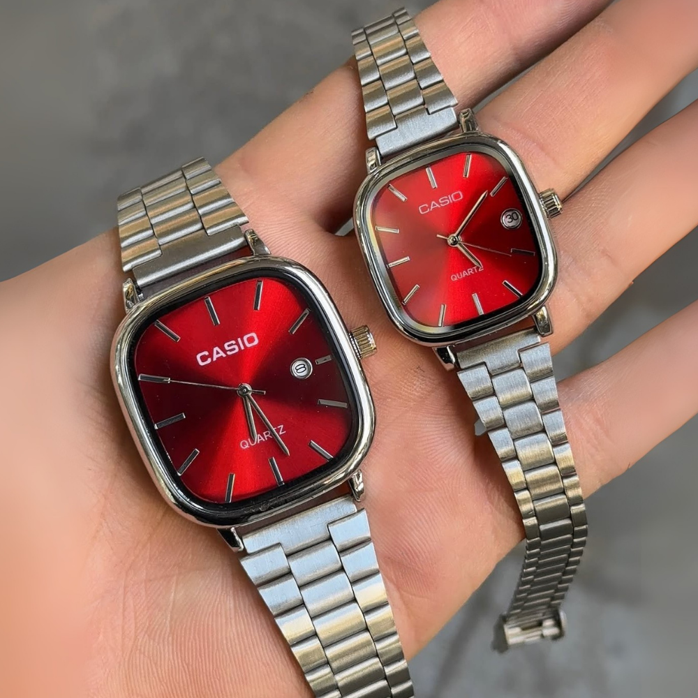 Casio Vintage Metal Kordonlu Şık Su Geçirmez Unisex Kol Saati - Çeşitli Renkler