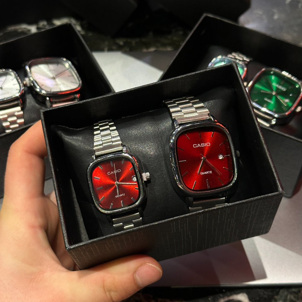 Casio Vintage Metal Kordonlu Şık Su Geçirmez Unisex Kol Saati - Çeşitli Renkler