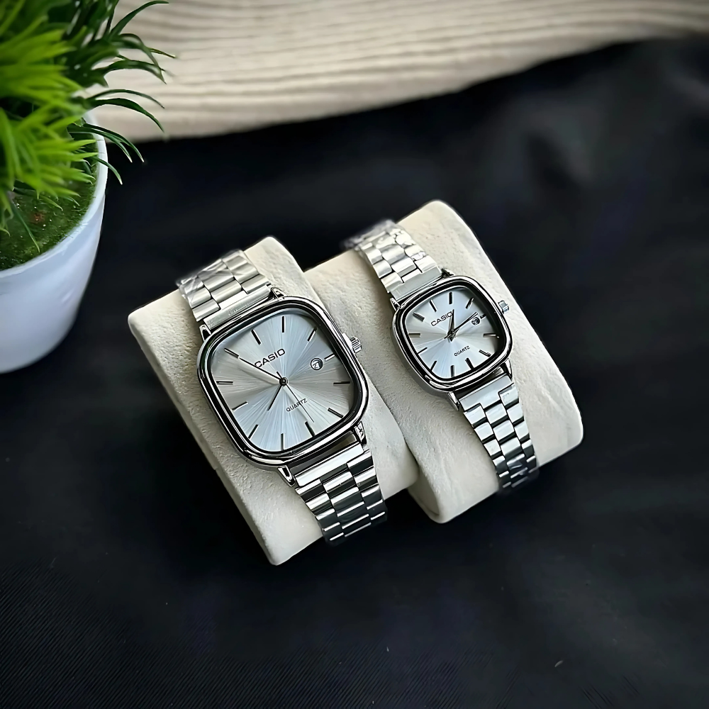 Casio Vintage Metal Kordonlu Şık Su Geçirmez Unisex Kol Saati - Çeşitli Renkler