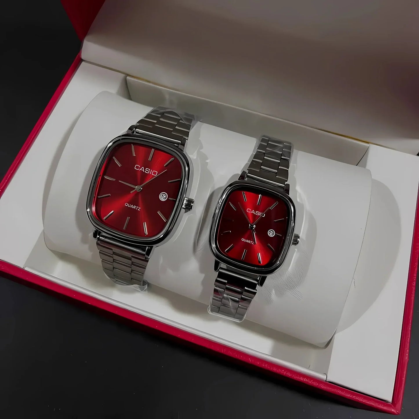 Casio Vintage Metal Kordonlu Şık Su Geçirmez Unisex Kol Saati - Çeşitli Renkler