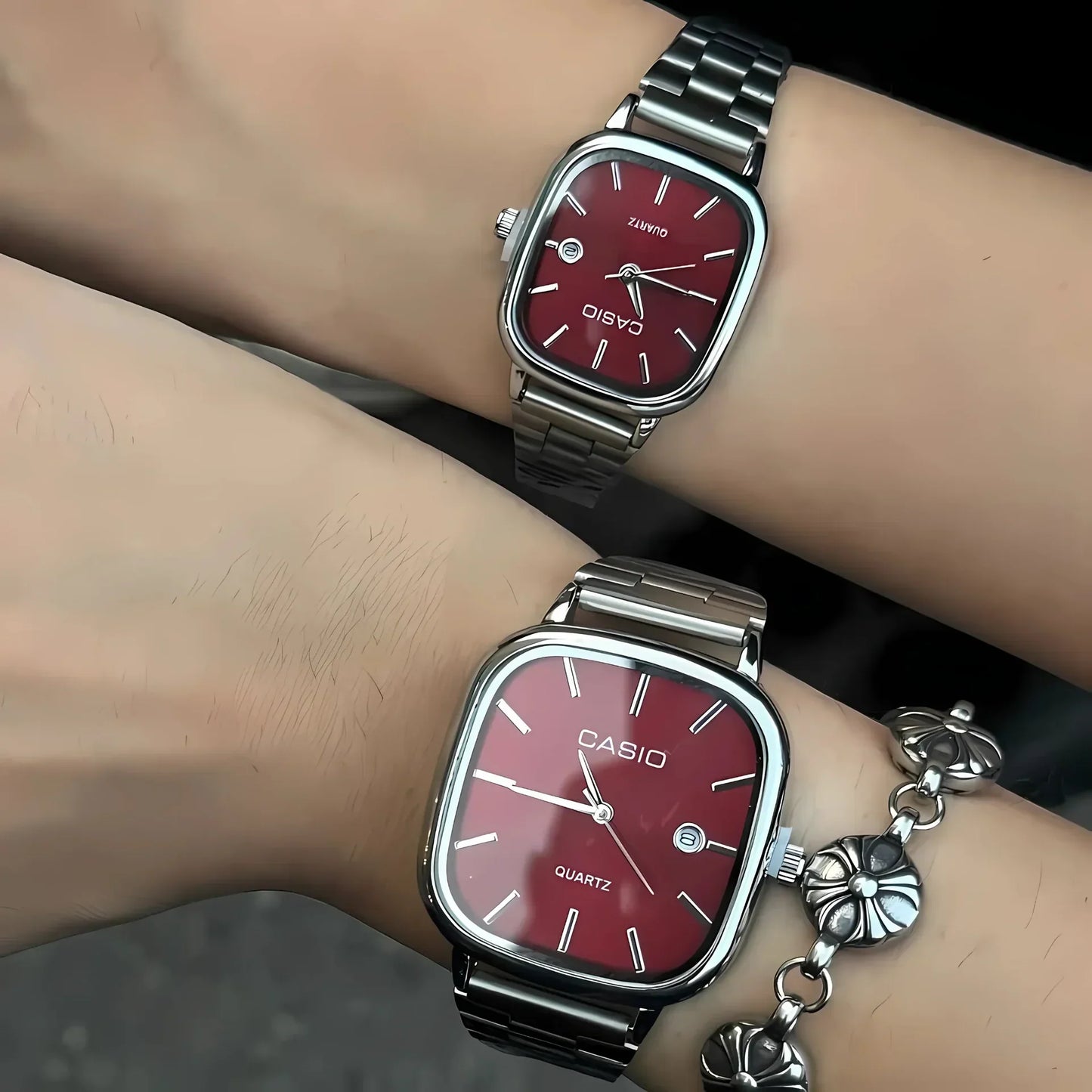 Casio Vintage Metal Kordonlu Şık Su Geçirmez Unisex Kol Saati - Çeşitli Renkler